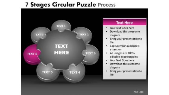 PowerPoint Layout Strategy Circular Puzzle Ppt Themes