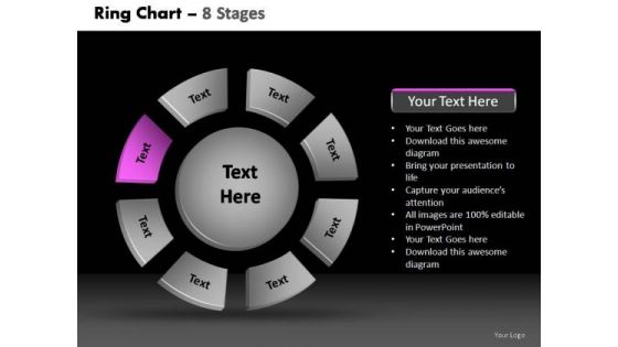 PowerPoint Layout Strategy Donut With Core Ppt Designs