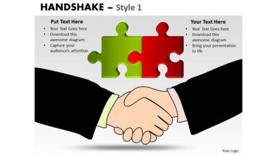 PowerPoint Layout Strategy Handshake Ppt Design Slides