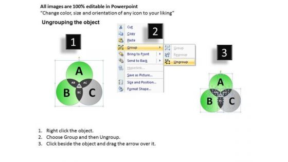 PowerPoint Layout Strategy Venn Diagram Ppt Slides