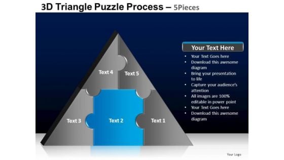 PowerPoint Layout Success Triangle Puzzle Ppt Presentation