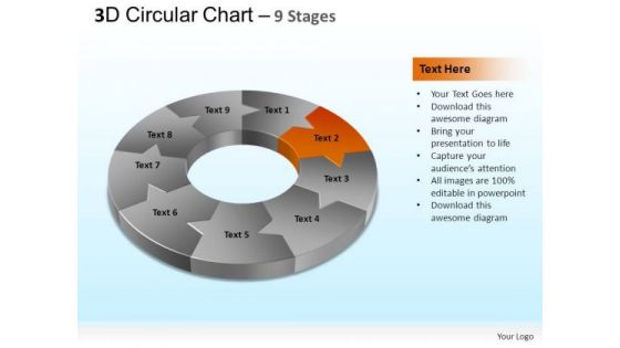 PowerPoint Layout Teamwork Circular Chart Ppt Template