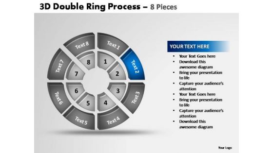 PowerPoint Layout Teamwork Double Ring Ppt Backgrounds