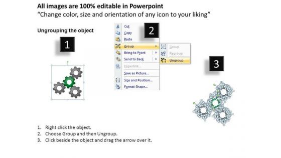 PowerPoint Layout Teamwork Gear Wheel Ppt Presentation