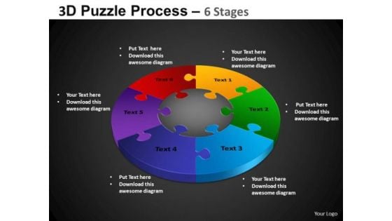 PowerPoint Layout Teamwork Pie Chart Puzzle Process Ppt Slidelayout