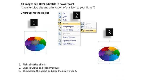 PowerPoint Layout Teamwork Pie Chart Puzzle Process Ppt Slidelayout