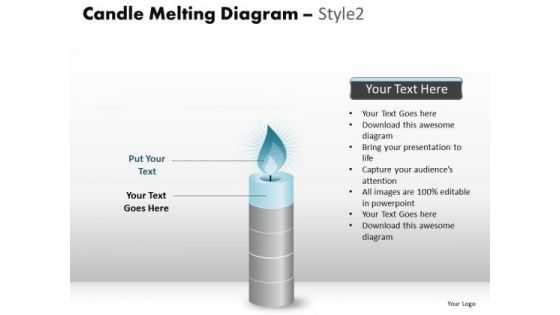 PowerPoint Layouts Business Candle Melting Ppt Process
