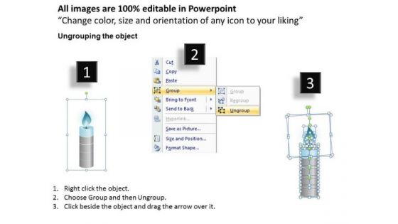 PowerPoint Layouts Business Candle Melting Ppt Process