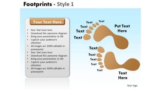 PowerPoint Layouts Business Designs Footprints Ppt Slides