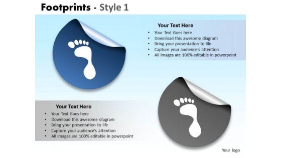 PowerPoint Layouts Business Leadership Footprints Ppt Backgrounds