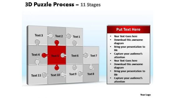 PowerPoint Layouts Business Puzzle Process Ppt Slides