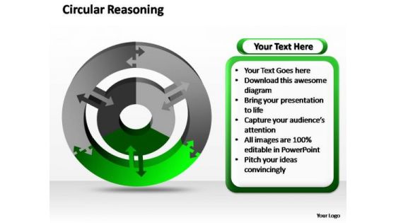 PowerPoint Layouts Chart Circular Reasoning Ppt Themes