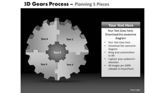 PowerPoint Layouts Chart Gears Process Ppt Backgrounds