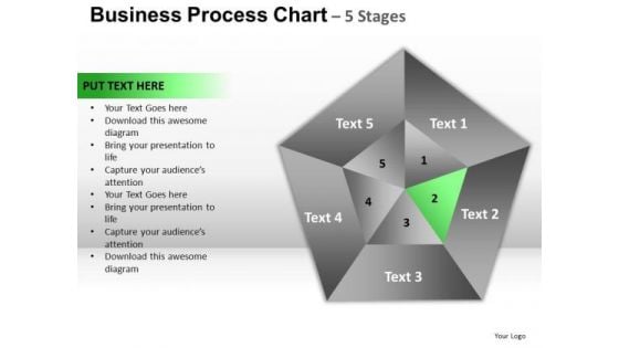 PowerPoint Layouts Chart Pentagon Pie Chart Ppt Backgrounds