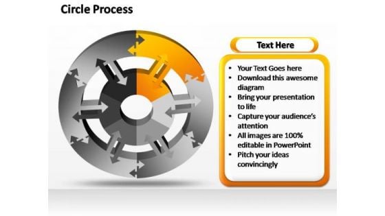 PowerPoint Layouts Chart Round Moving Ppt Template