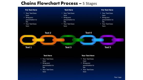 PowerPoint Layouts Circle Process Chains Flowchart Ppt Slides