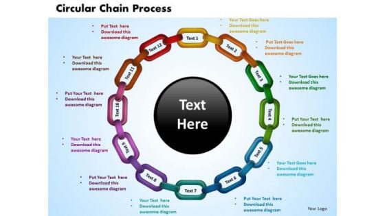PowerPoint Layouts Circular Chain Process Image Ppt Slide Designs