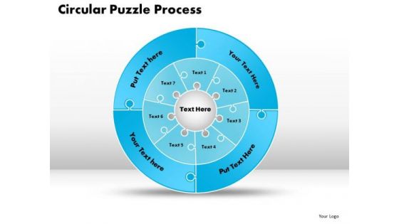 PowerPoint Layouts Circular Puzzle Process Diagram Ppt Theme