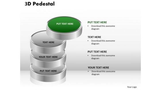 PowerPoint Layouts Company 3d Pedestal Ppt Slides