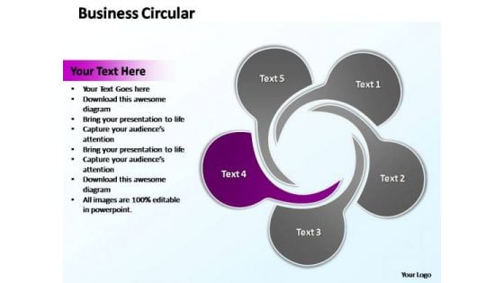 PowerPoint Layouts Company Circular Flow Ppt Presentation