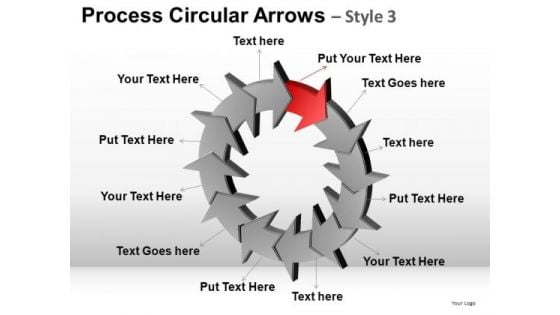 PowerPoint Layouts Company Competition Process Circular Arrows Ppt Design