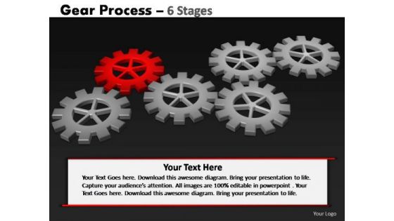 PowerPoint Layouts Company Gears Process Ppt Slide Designs