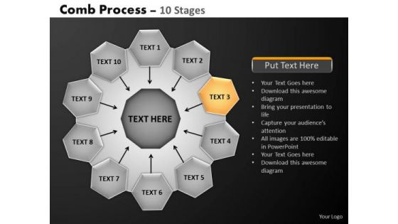 PowerPoint Layouts Company Hub And Spokes Process Ppt Template