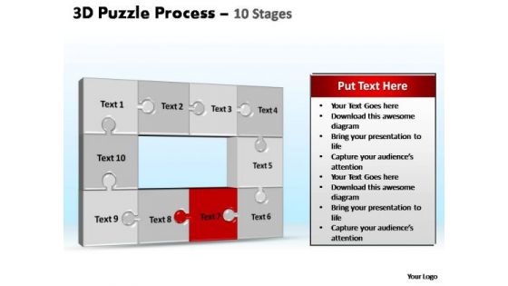 PowerPoint Layouts Company Puzzle Process Ppt Slides