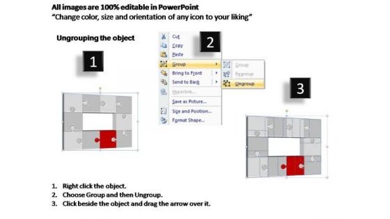 PowerPoint Layouts Company Puzzle Process Ppt Slides