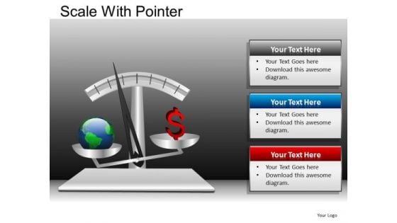 PowerPoint Layouts Corporate Success Scale With Pointer Ppt Themes