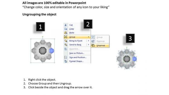 PowerPoint Layouts Diagram Hub And Spokes Process Ppt Templates