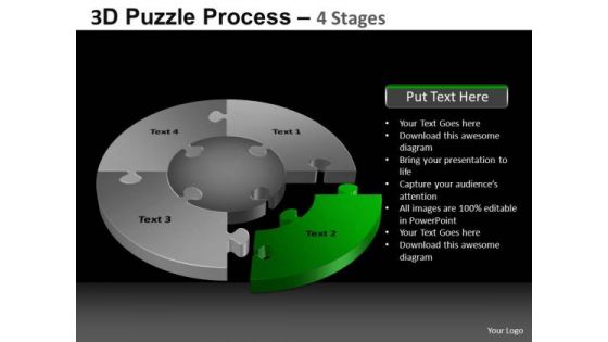 PowerPoint Layouts Diagram Pie Chart Puzzle Process Ppt Slides