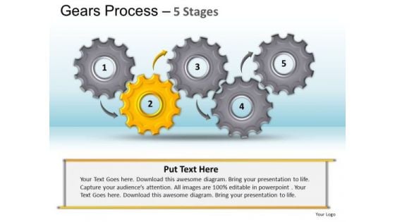 PowerPoint Layouts Editable Gears Process Ppt Design