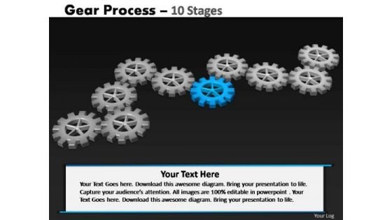 PowerPoint Layouts Editable Gears Process Ppt Template