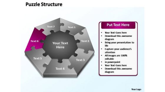 PowerPoint Layouts Editable Puzzle Structure Ppt Themes