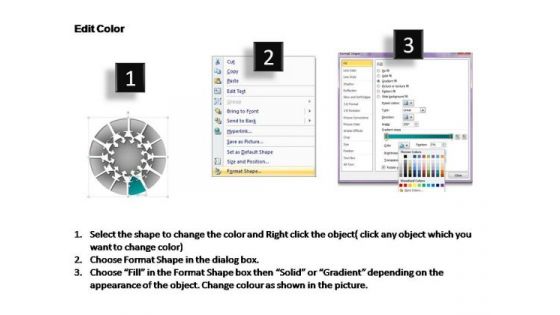 PowerPoint Layouts Education Pie Chart With Arrows Ppt Backgrounds