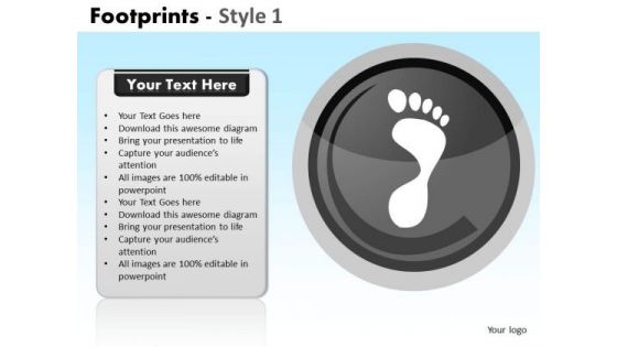 PowerPoint Layouts Executive Growth Footprints Ppt Templates