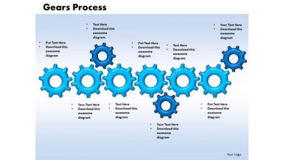 PowerPoint Layouts Gears Process Growth Ppt Design