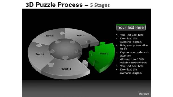 PowerPoint Layouts Graphic Pie Chart Puzzle Process Ppt Design Slides