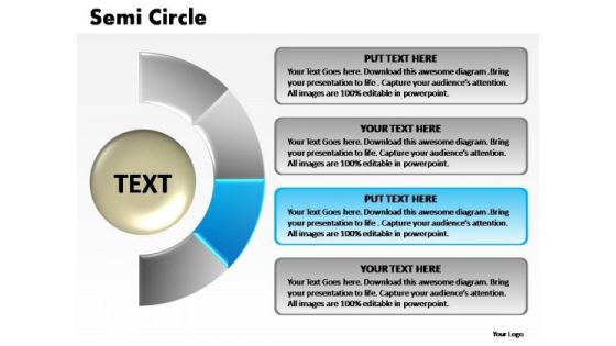 PowerPoint Layouts Graphic Semi Circle Chart Ppt Template