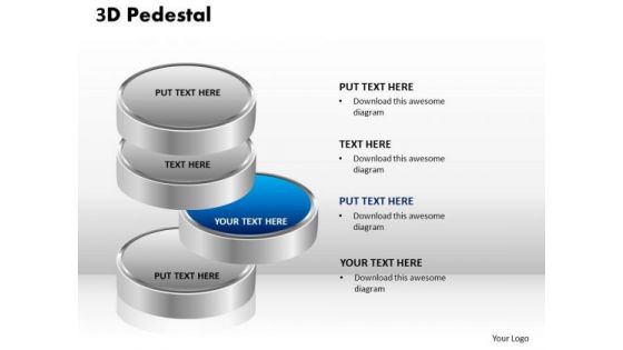 PowerPoint Layouts Growth 3d Pedestal Ppt Presentation