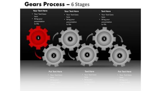 PowerPoint Layouts Growth Gears Process Ppt Design Slides