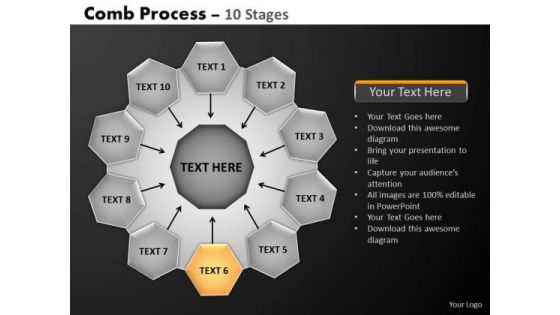 PowerPoint Layouts Growth Hub And Spokes Process Ppt Templates