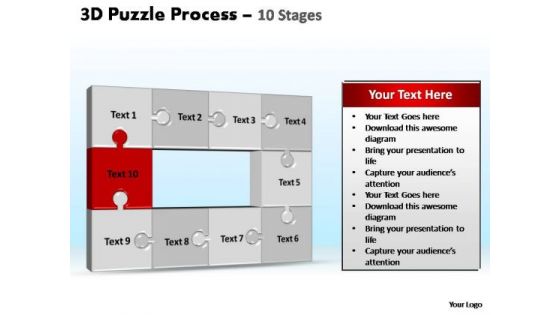 PowerPoint Layouts Growth Puzzle Process Ppt Designs