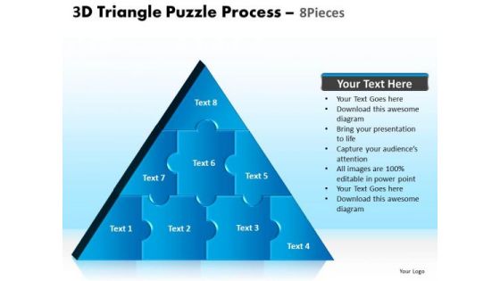 PowerPoint Layouts Image Triangle Puzzle Ppt Backgrounds