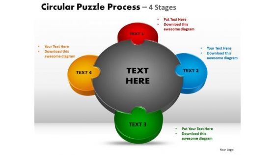 PowerPoint Layouts Leadership Circular Puzzle Ppt Theme