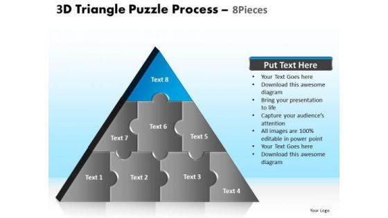 PowerPoint Layouts Leadership Triangle Puzzle Ppt Theme