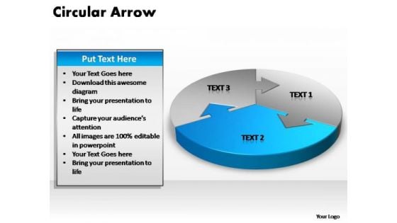 PowerPoint Layouts Marketing Circular Arrow Ppt Designs