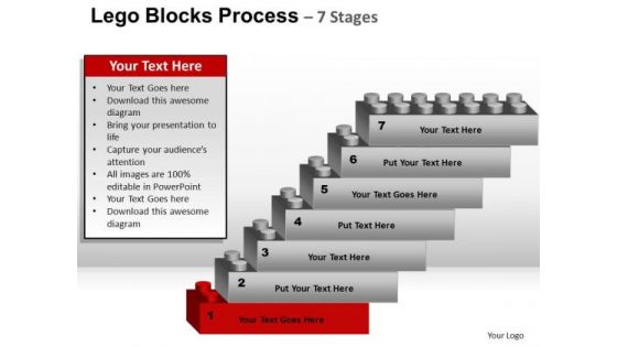 PowerPoint Layouts Marketing Lego Blocks Ppt Process