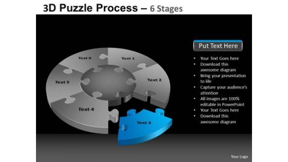 PowerPoint Layouts Marketing Pie Chart Puzzle Process Ppt Process